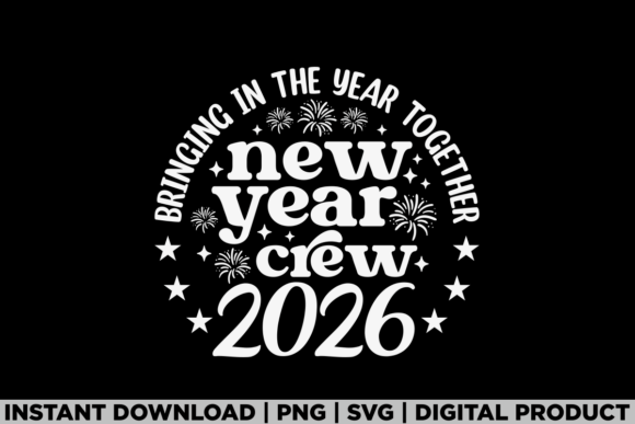 Bringing in the New Year 2026 Crew: A Festive T-Shirt Design