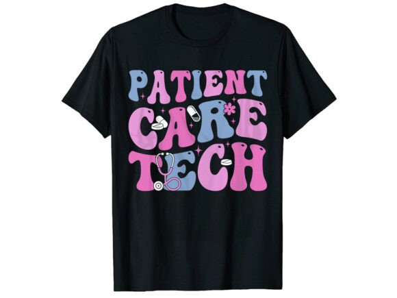 Modern Graphics for Patient Care Tech Nurse T-Shirt