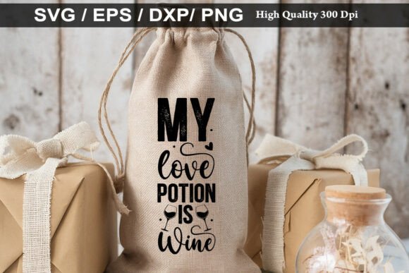 My Love Potion is Wine: A Charming Embroidery Design