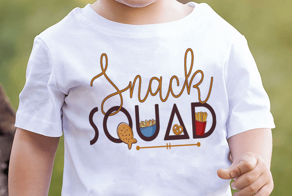 Snack Squad Vector Graphic: A Playful T-Shirt Design
