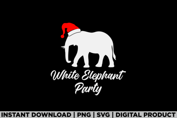 White Elephant Christmas Party Tee: A Graphics Gem for T-Shirt Designs